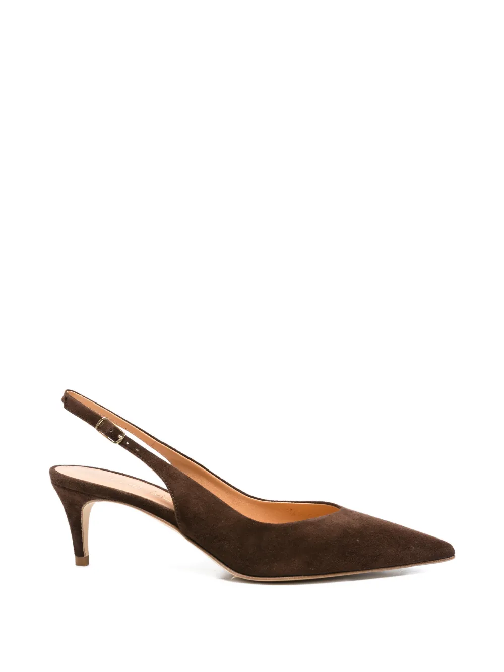 The Seller Slingback pumps met puntige neus Bruin