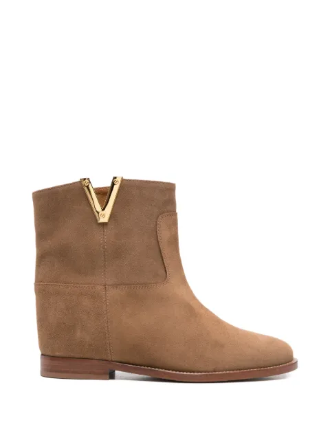 Via Roma 15 metal logo boots