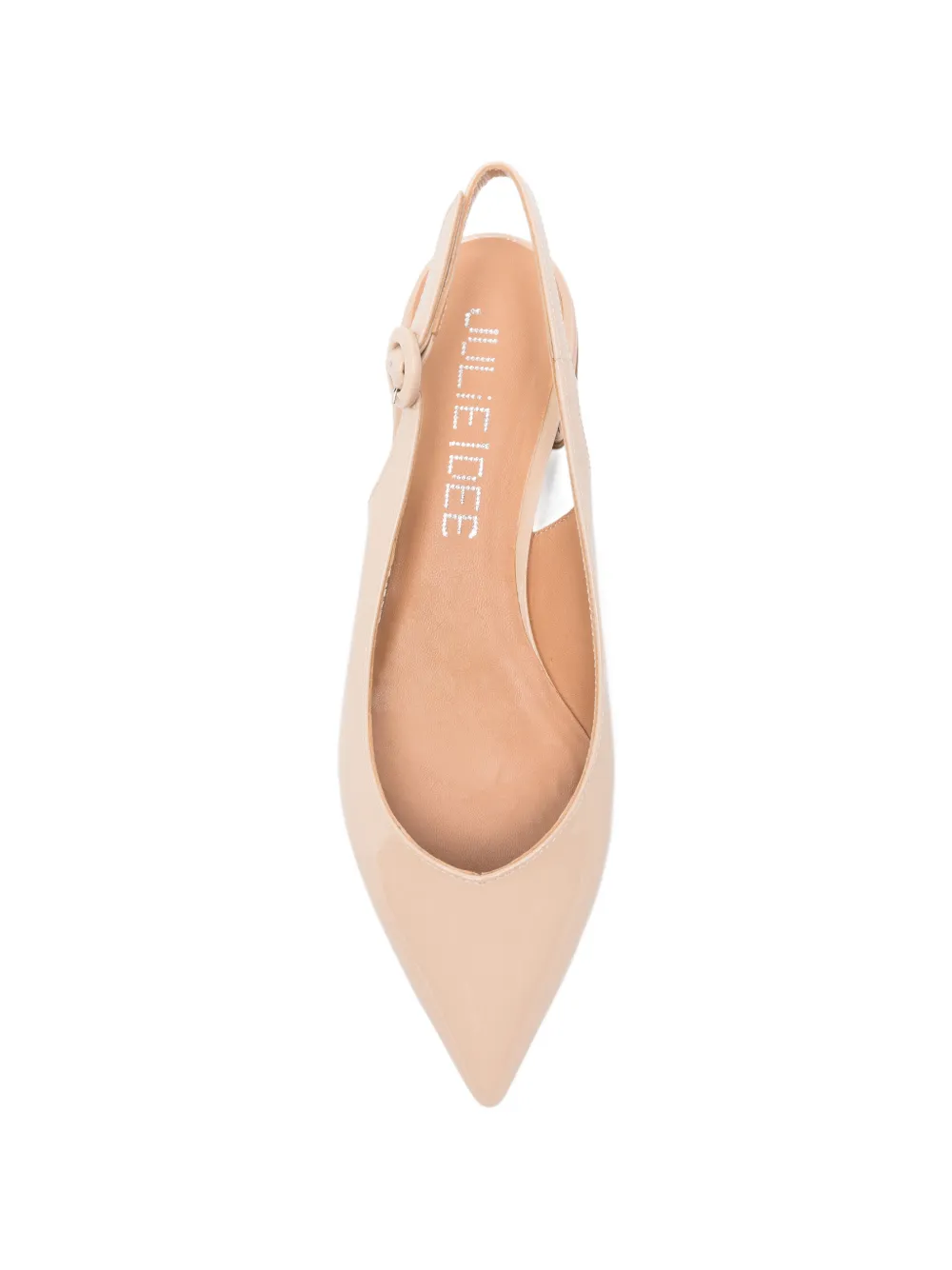 Julie Dee Slingback pumps met puntige neus Beige