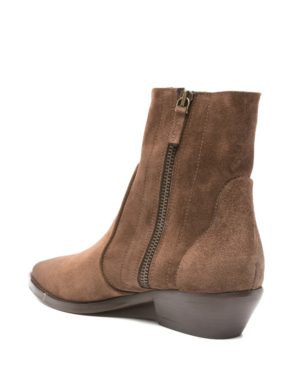 Julie Dee Enkellaarzen met rits Bruin