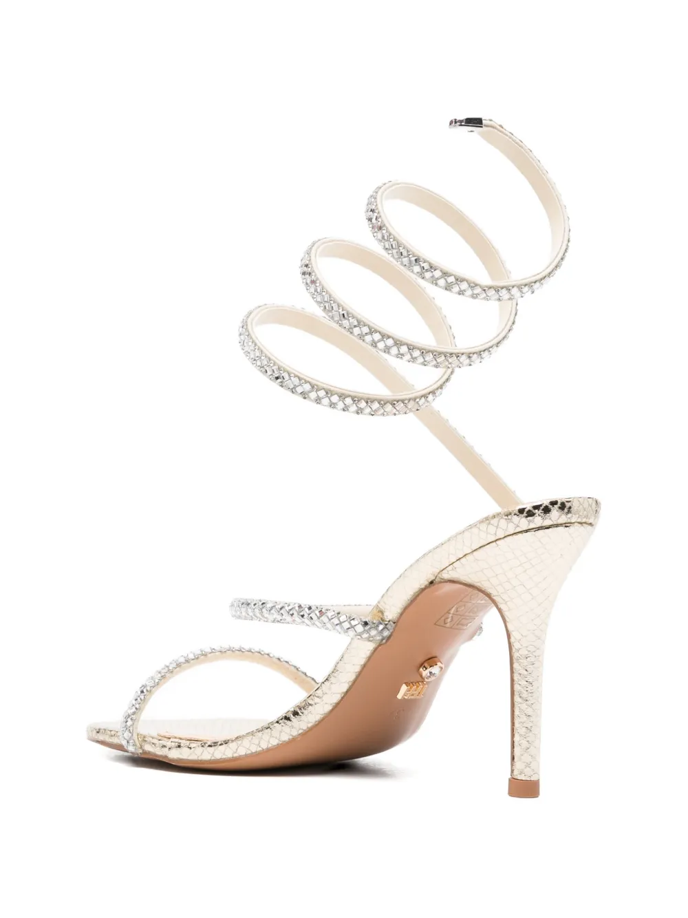 TWENTY FOURHAITCH Zeja verfraaide sandalen Goud