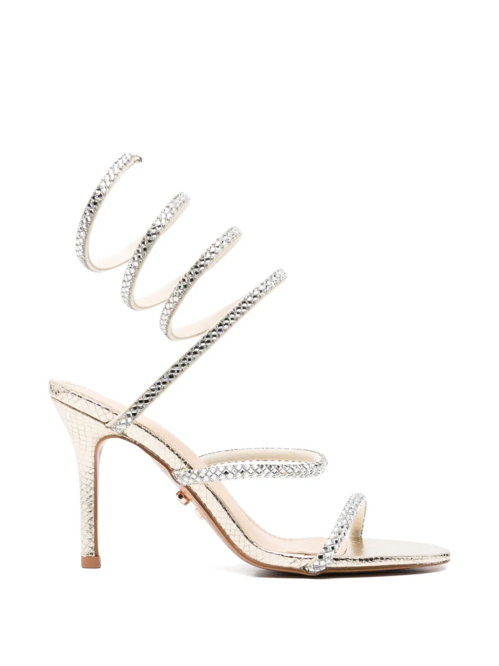 Twenty Four Haitch Zeja Embellished Spiral-bound Sandals In Multi
