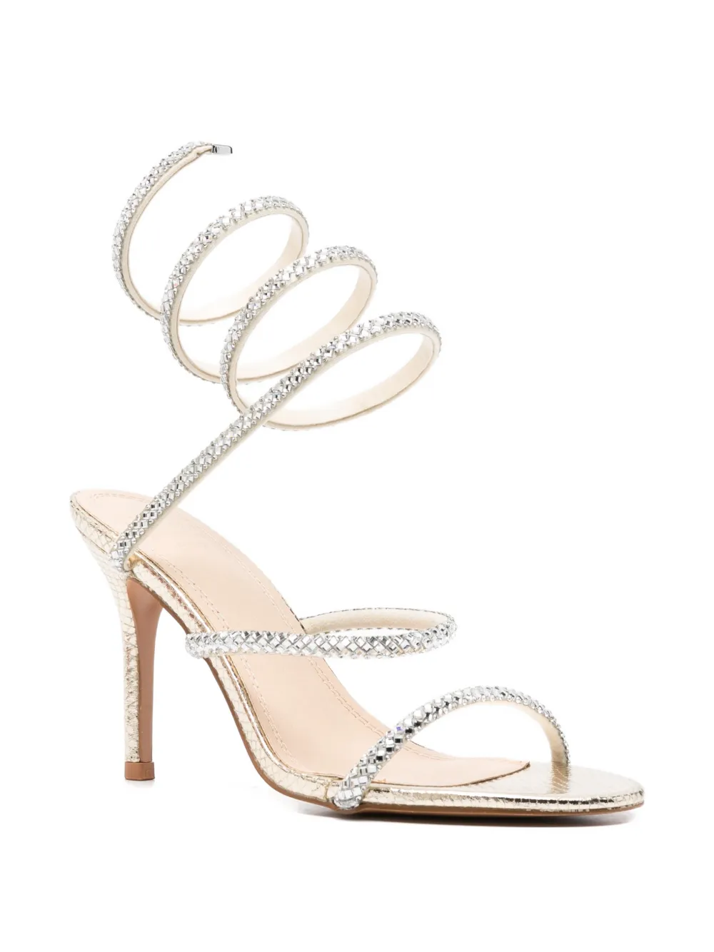 TWENTY FOURHAITCH Zeja verfraaide sandalen Goud