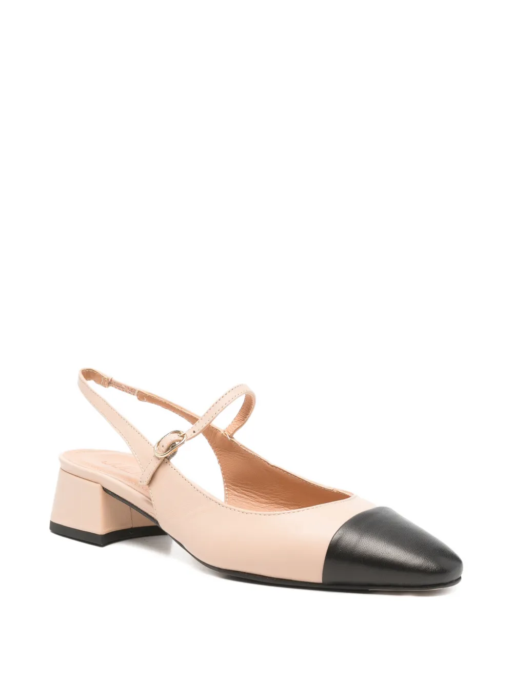 Julie Dee Slingback pumps met puntige neus Beige
