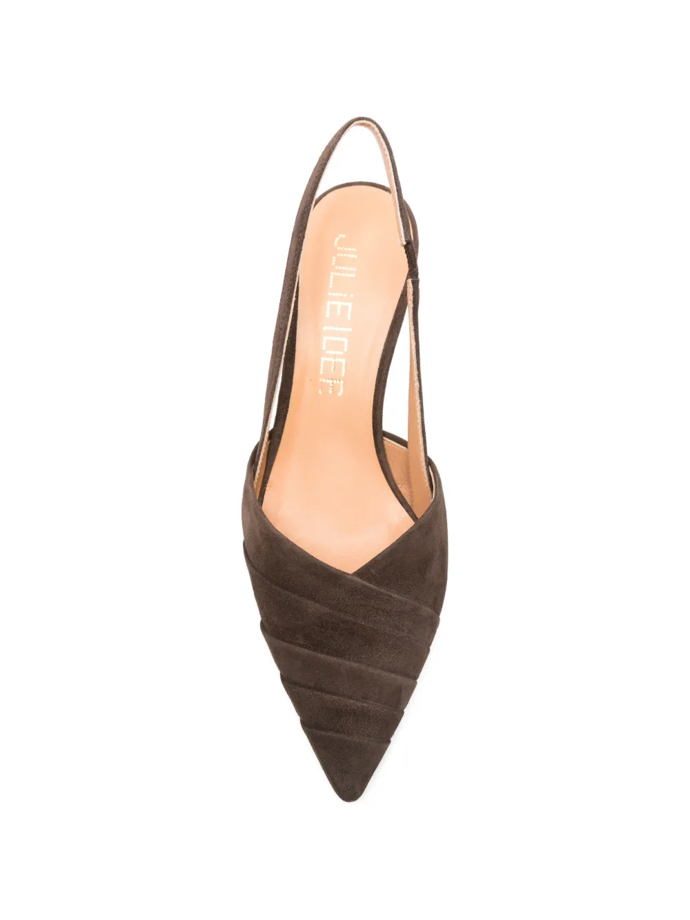 Julie Dee pleated slingback heeled pumps Bruin
