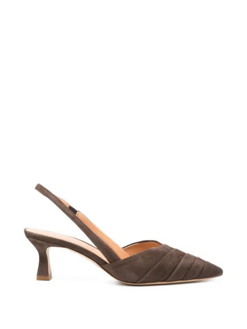 Julie Dee pleated slingback heeled pumps