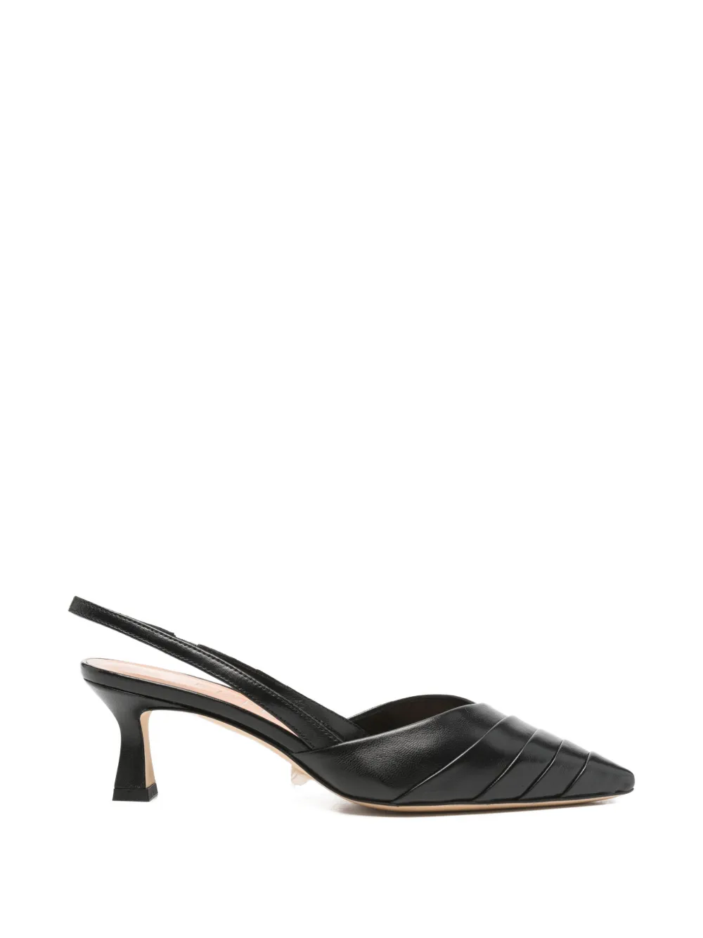 Julie Dee slingback pleated heeled pumps Zwart