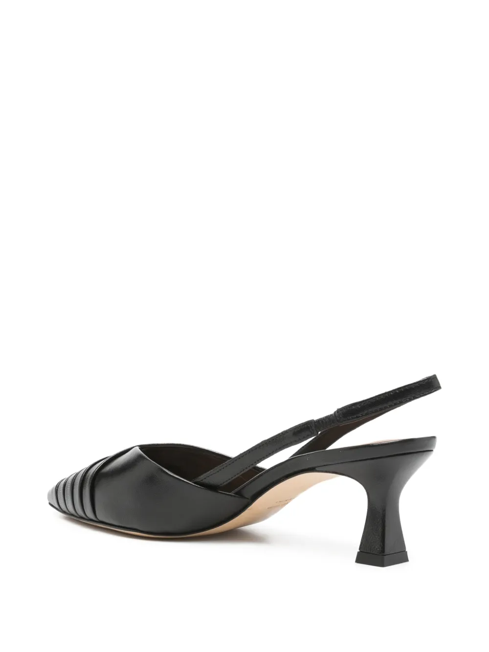  Julie Dee Slingback Pleated Heeled Pumps - Black 