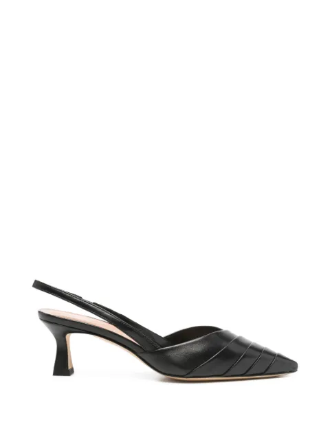 Julie Dee slingback pleated heeled pumps