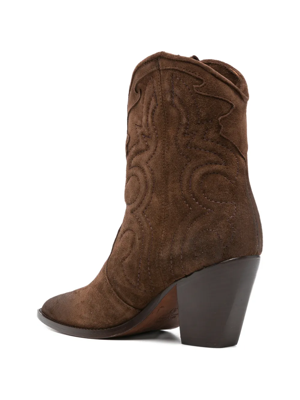 Julie Dee Patterned Boots In Brown