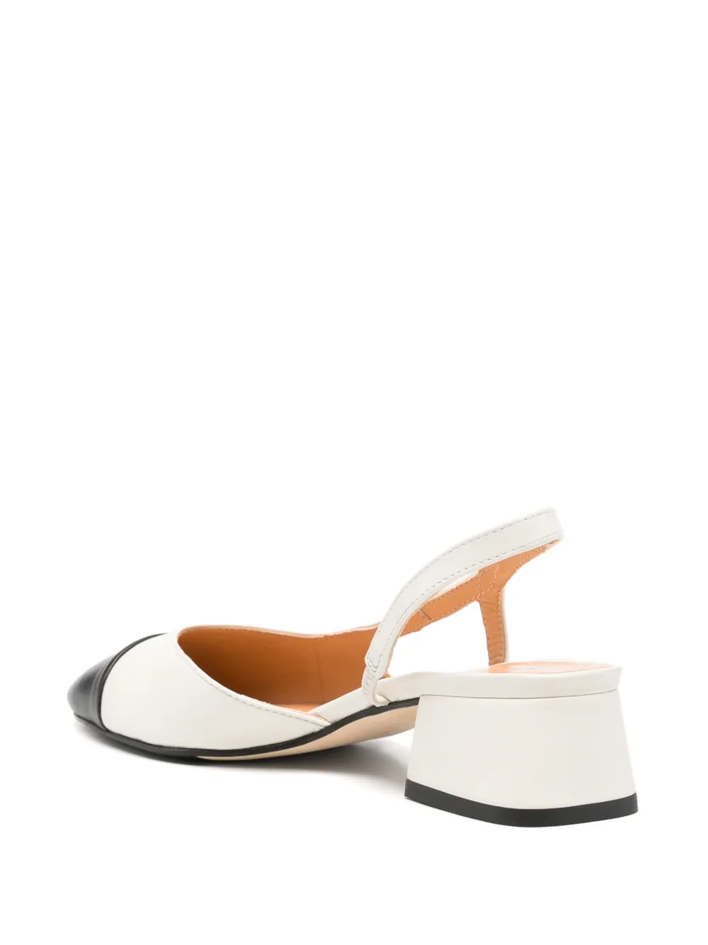 Julie Dee captoe slingback pumps Wit