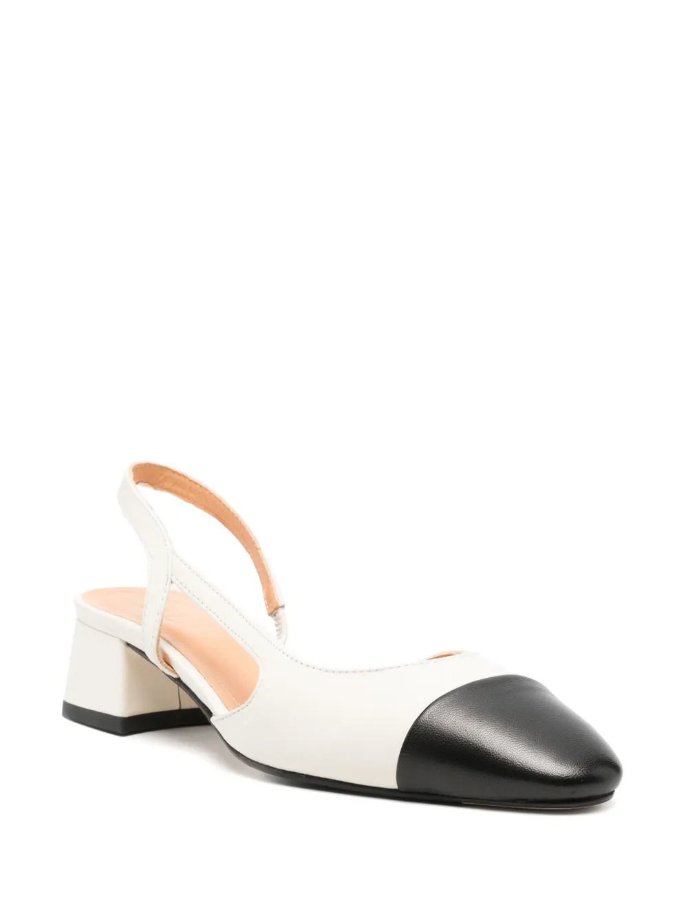 Julie Dee captoe slingback pumps Wit