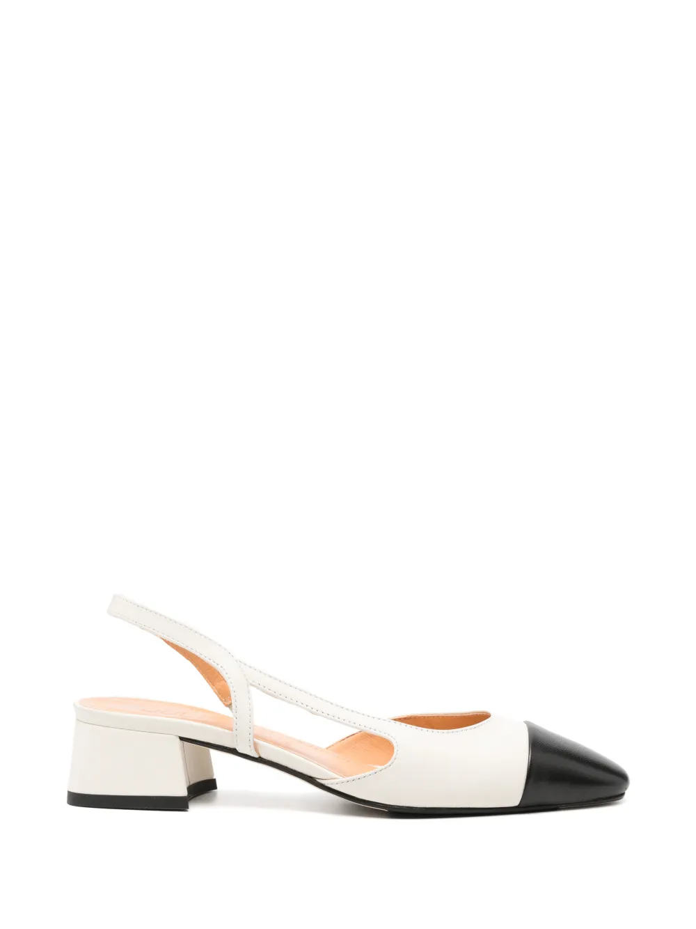 Julie Dee Captoe Slingback Pumps In White