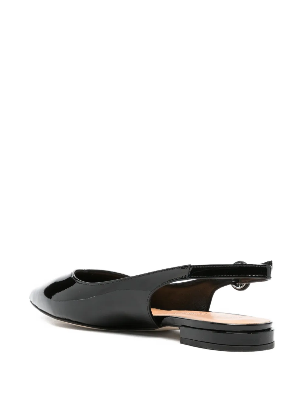 Julie Dee buckle strap ballet flats Zwart