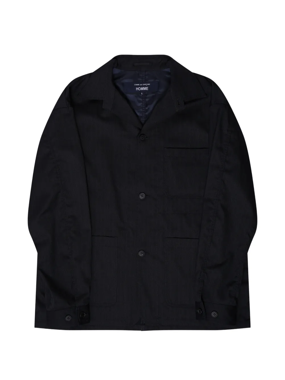 Comme des Garçons Homme notched-lapel patch-pocket jacket - Nero