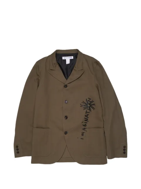 Comme Des Garçons Shirt graphic-print notched-lapel jacket