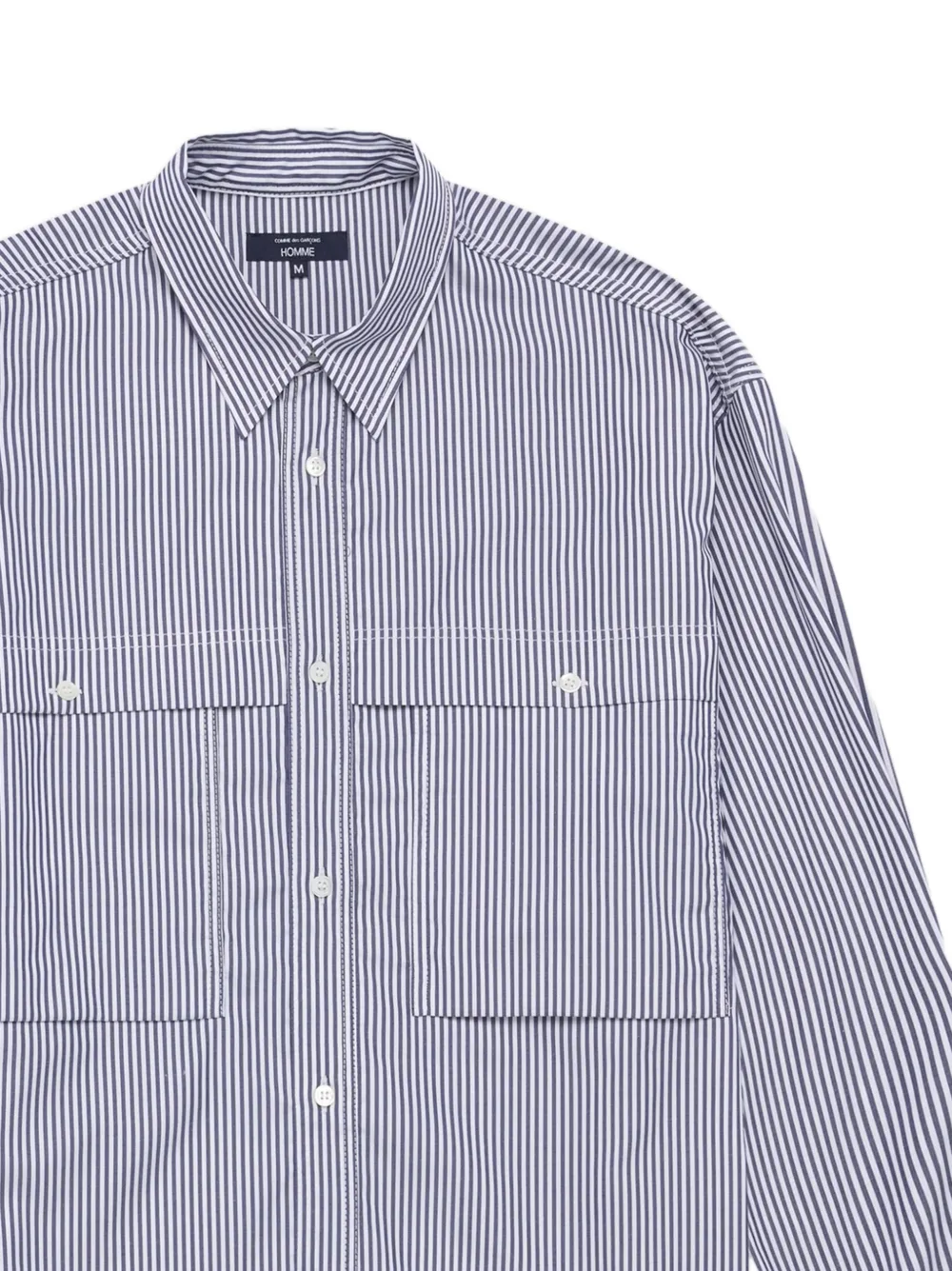 Comme des Garçons Homme Gestreept overhemd Blauw