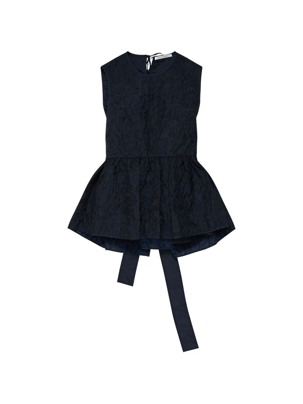 Cecilie Bahnsen Bea cloqué peplum top - Blu