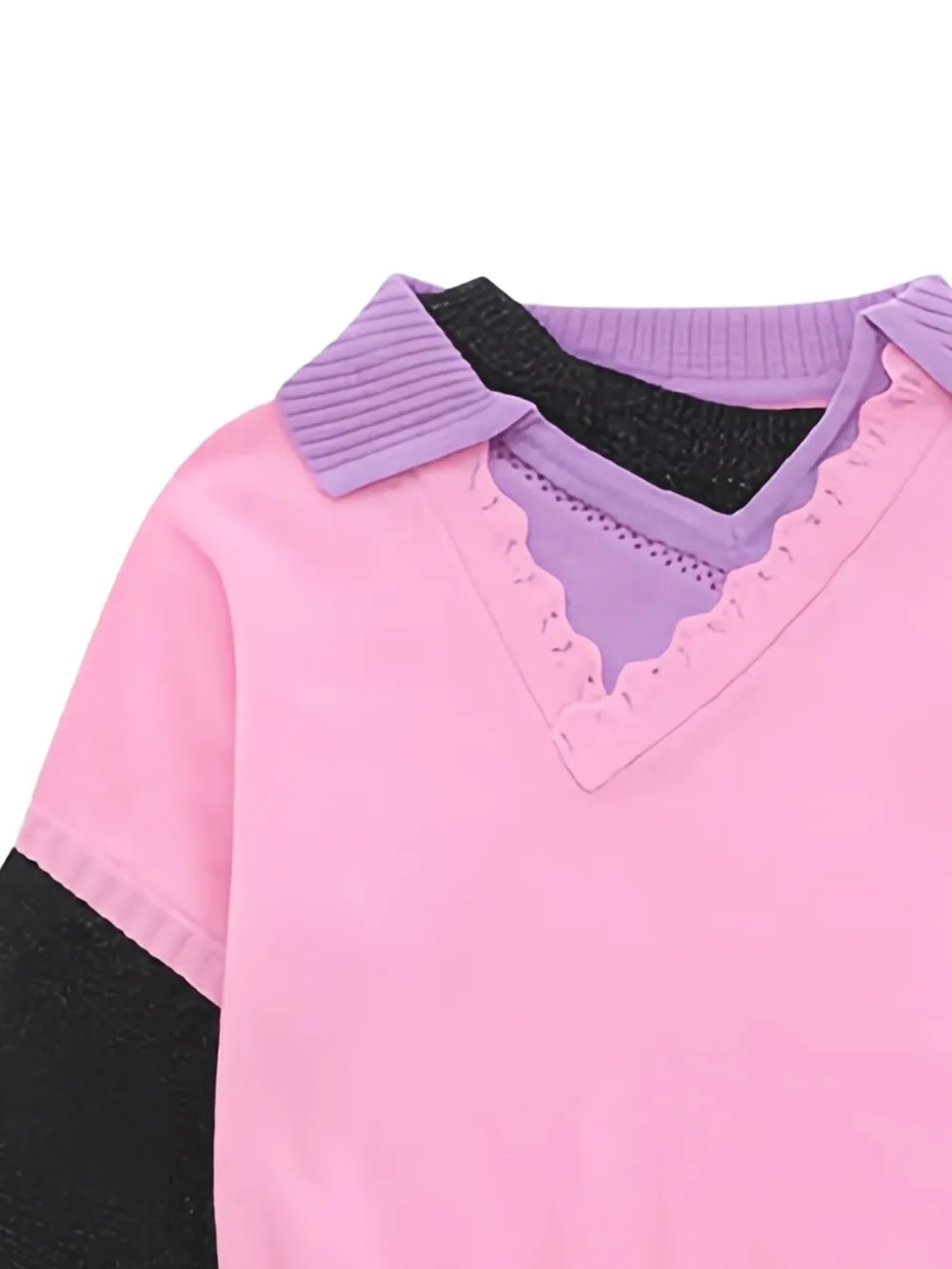  All In Collared Lace Top - Pink 