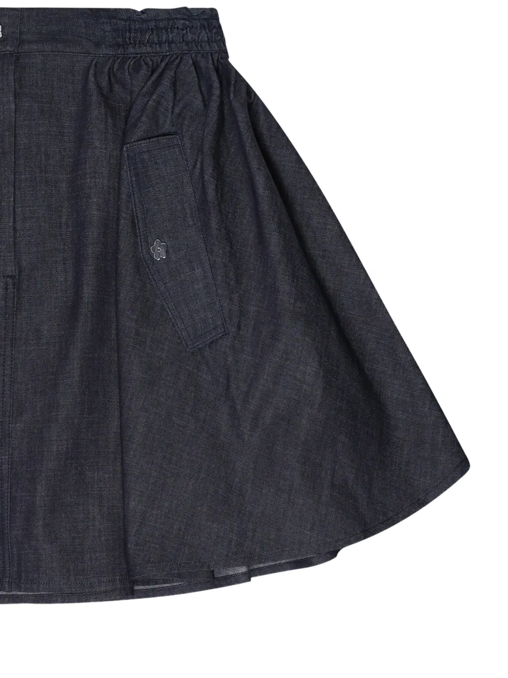 Cecilie Bahnsen Flared rok met bloemknoop Blauw