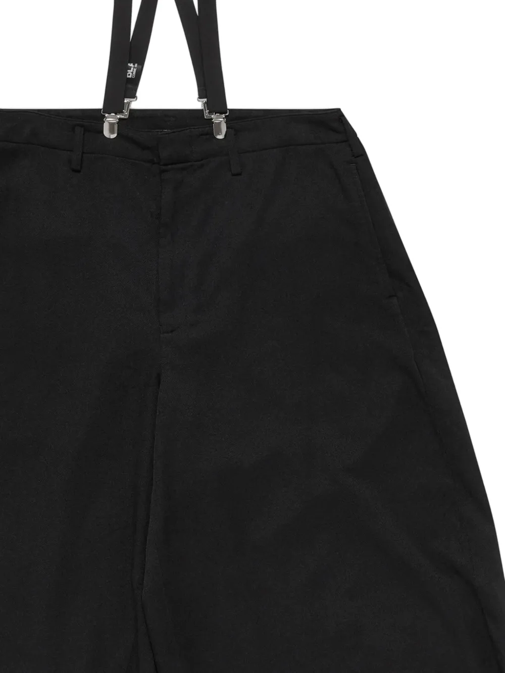 Black Comme Des Garçons Cropped broek met bretels Zwart