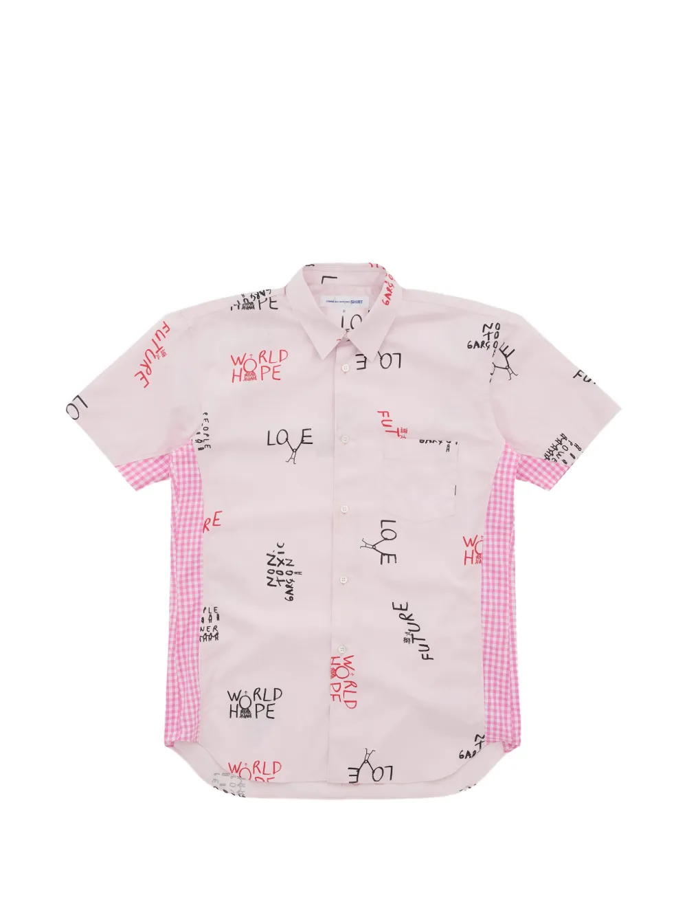 Comme Des Garçons Shirt text-print shirt - Rosa