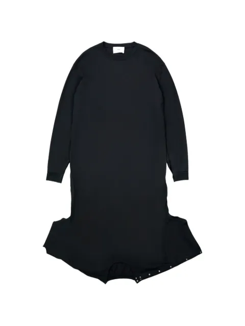 Setchu long-sleeve snap-button dress