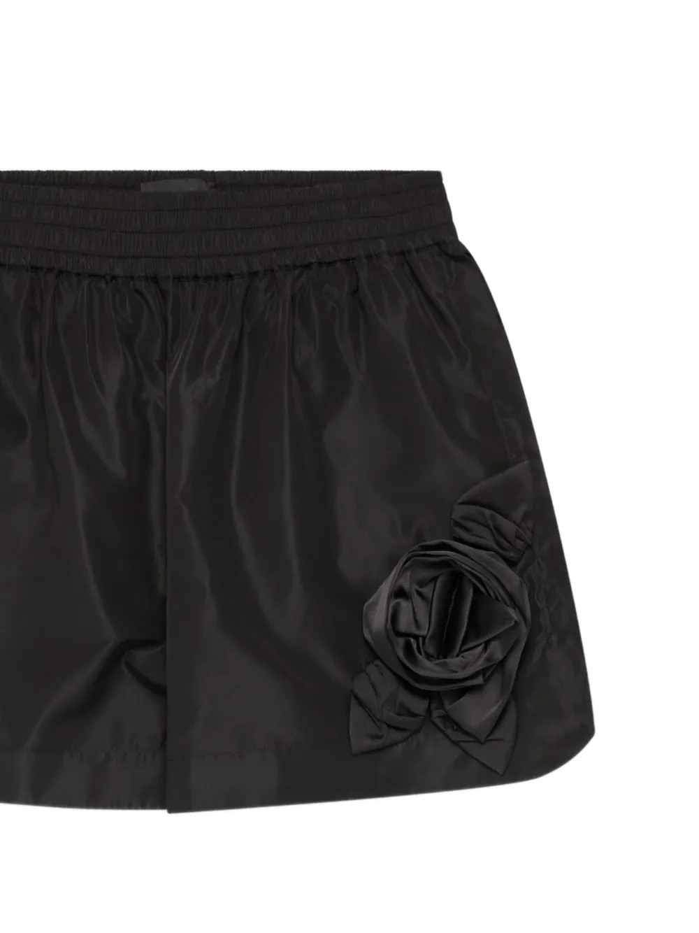 Simone Rocha Shorts met roos-applicatie Zwart