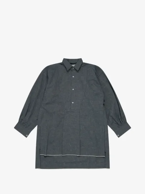 Setchu pleated-bib long-sleeve shirt