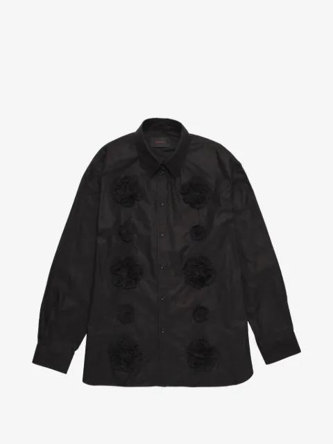 Simone Rocha floral-appliqué shirt