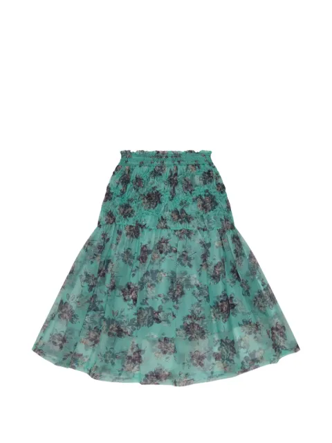 Renli Su floral-print shirred skirt