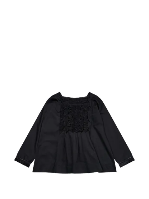 Renli Su smocked long-sleeve blouse