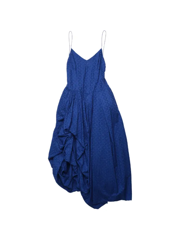 Pauline Dujancourt Broderie-anglaise Asymmetric Dress in Blue