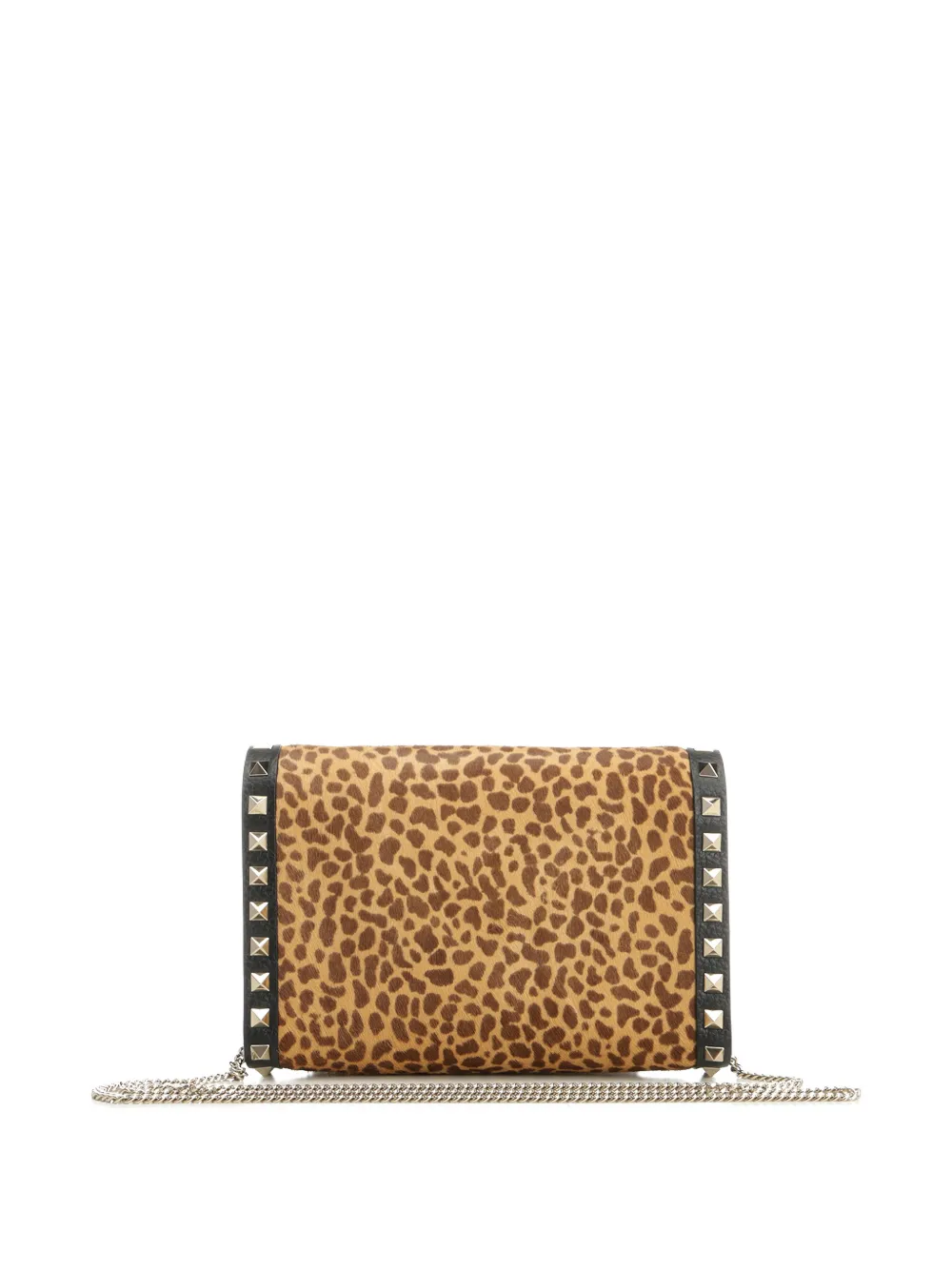  Valentino Garavani Mini Rockstud Leopard Print Stud Shoulder Bag - Neutrals 