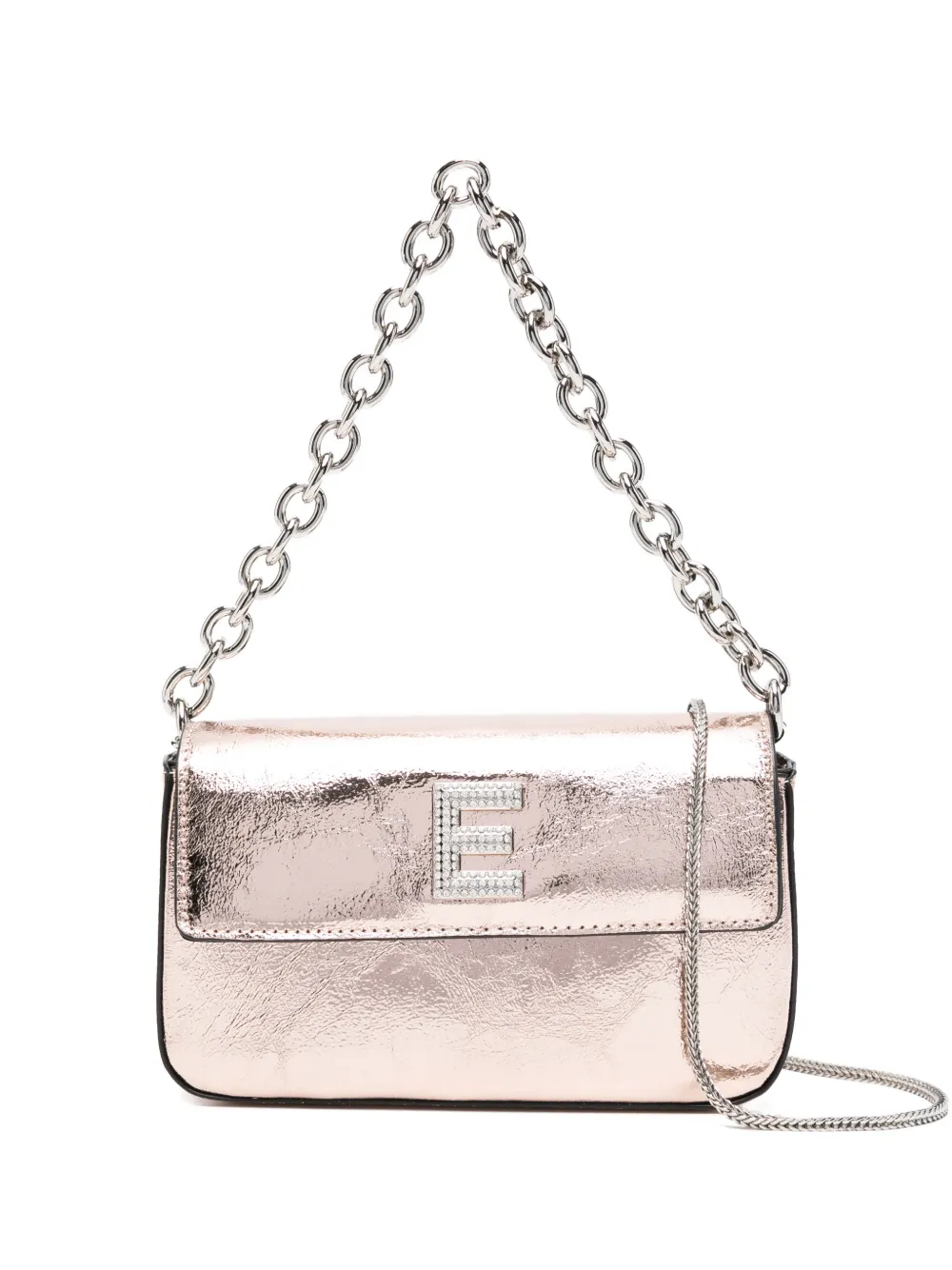 ERMANNO FIRENZE Verzierte Schultertasche mit Kettenriemen - Rosa