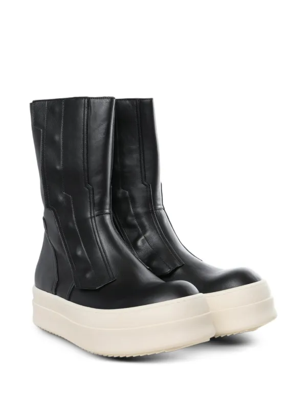 Rick Owens Platform Zip Sneakers | Black | FARFETCH
