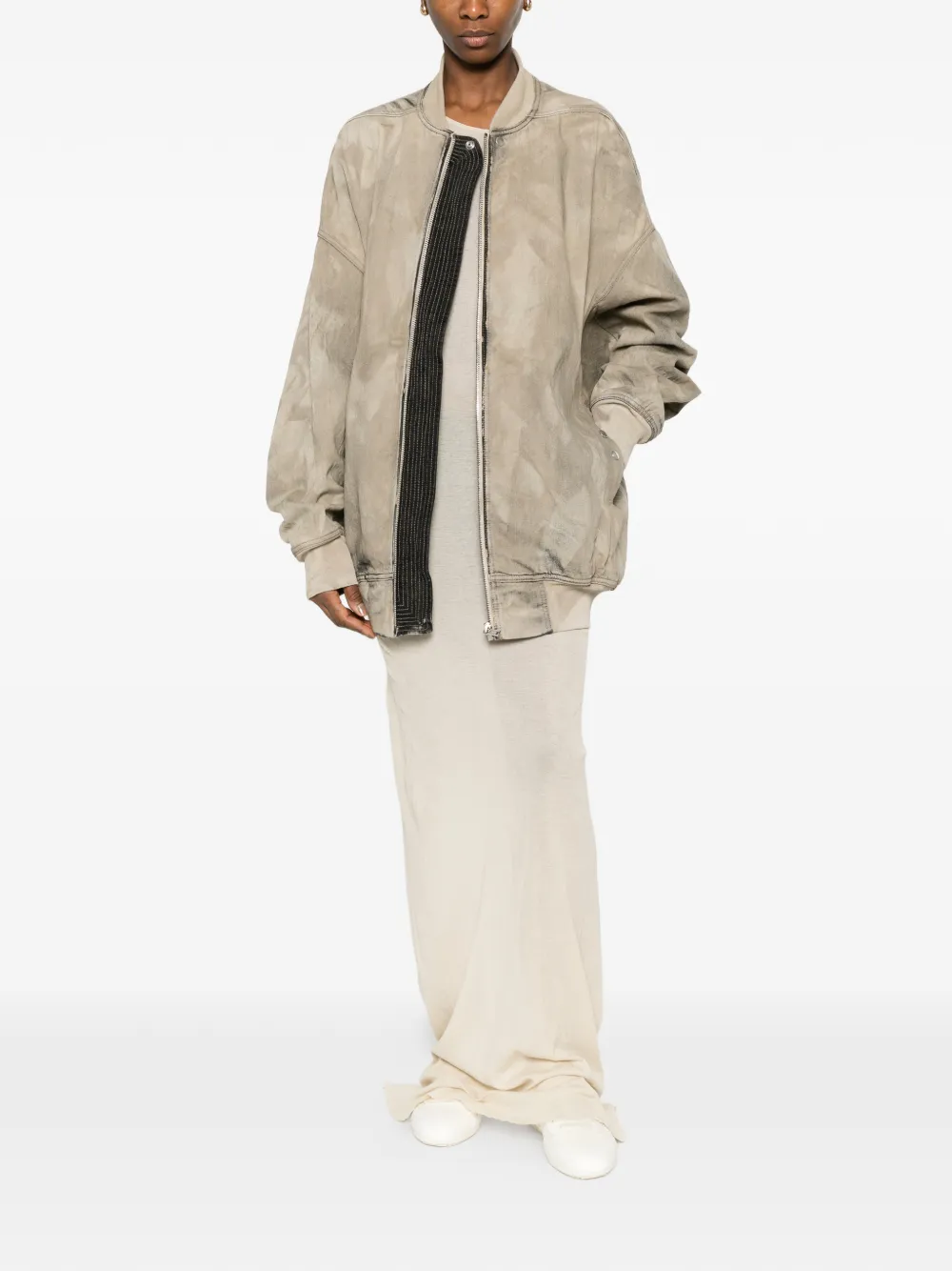  Rick Owens Crew Neck Racerback Maxi Dress - Neutrals 