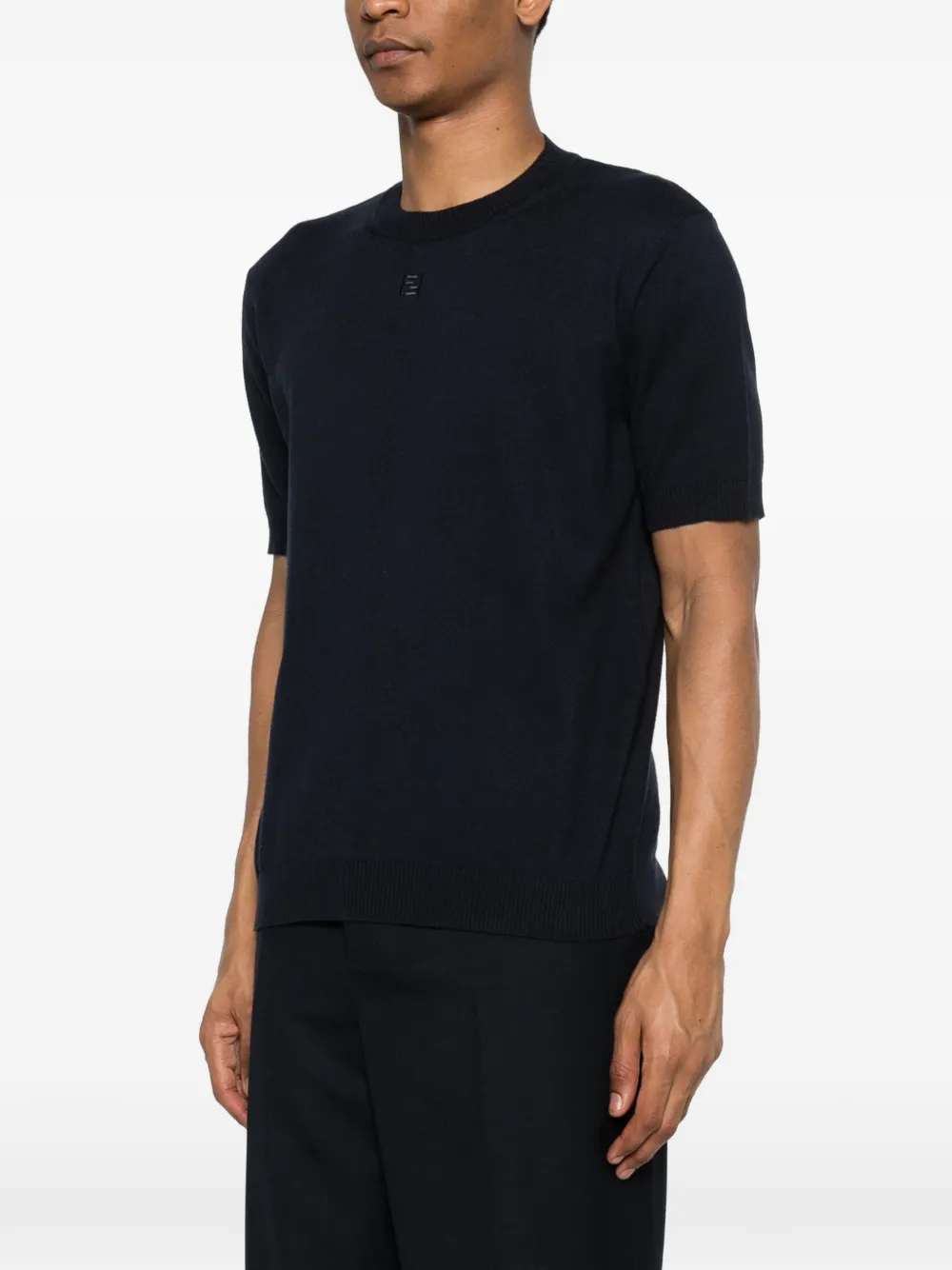  Fendi Logo-detail T-shirt - Blue 