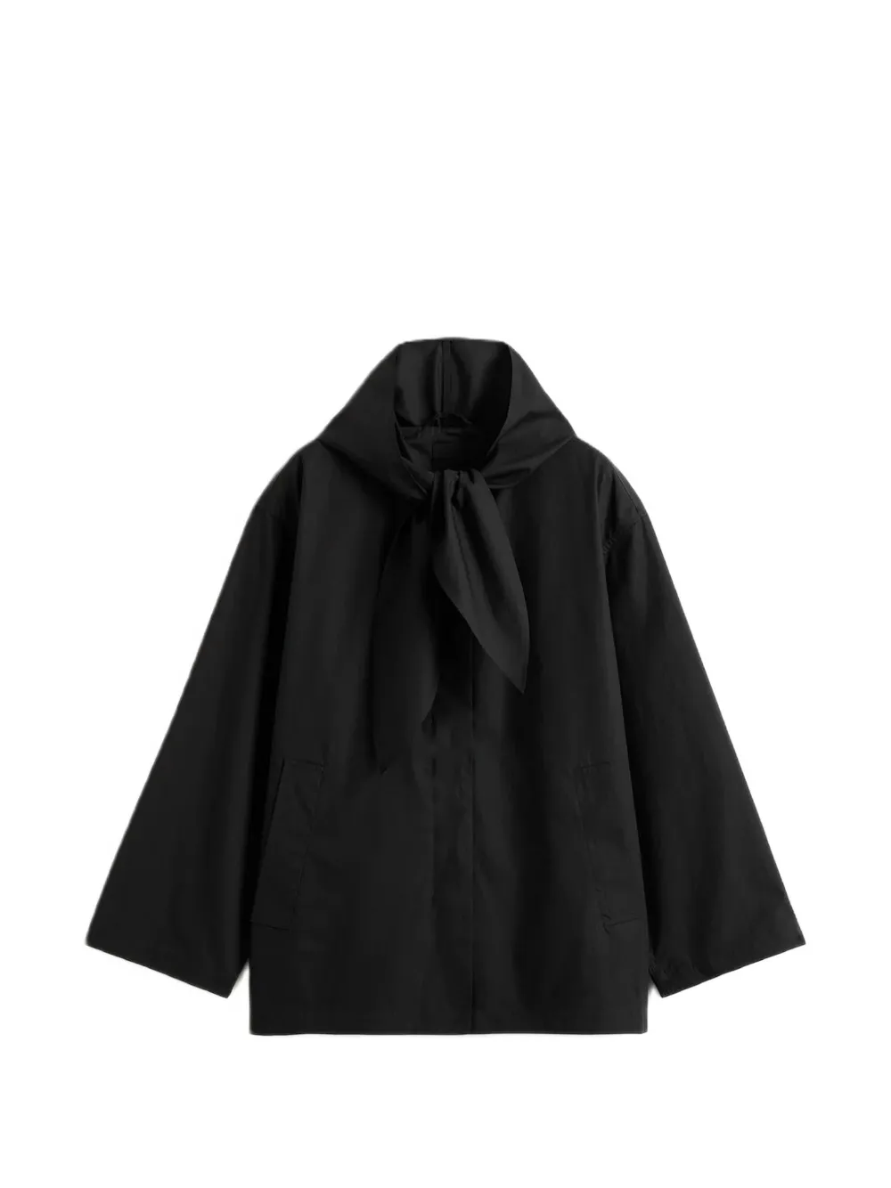 TOTEME scarf-detail jacket - Schwarz