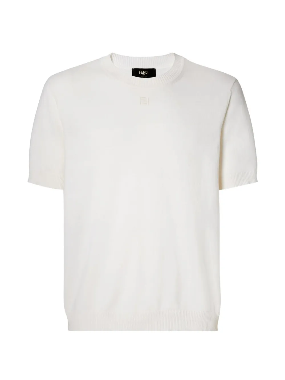 FENDI T-shirt met geborduurd logo Beige