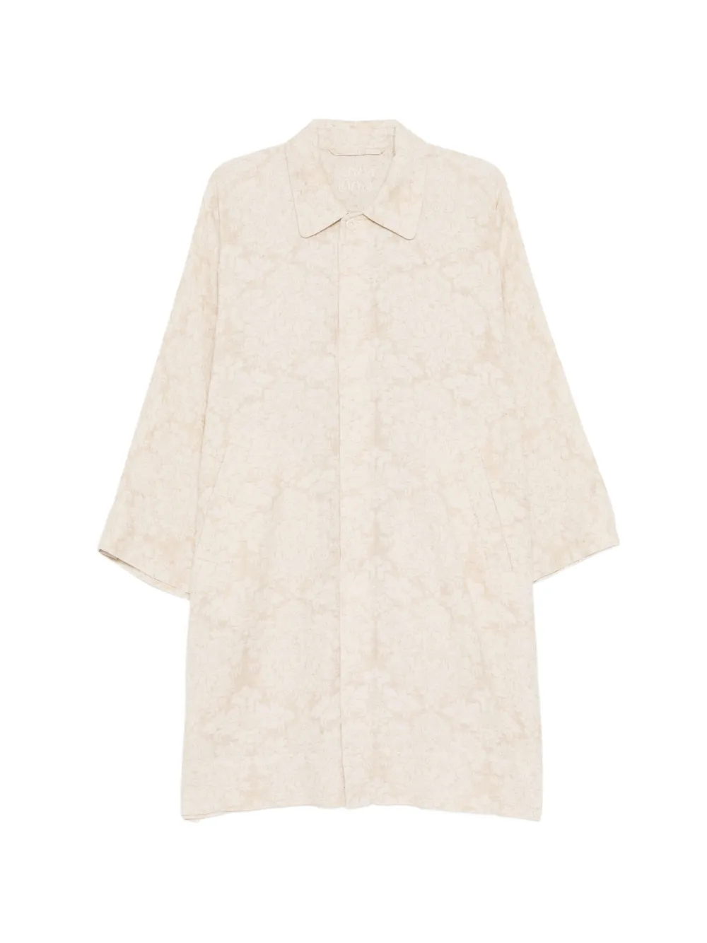 Kinyan Lam patterned collared coat - Toni neutri