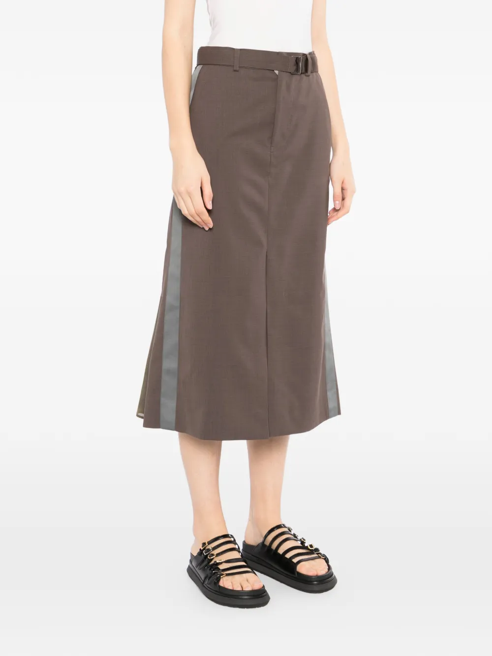sacai Rok met ceintuur Bruin