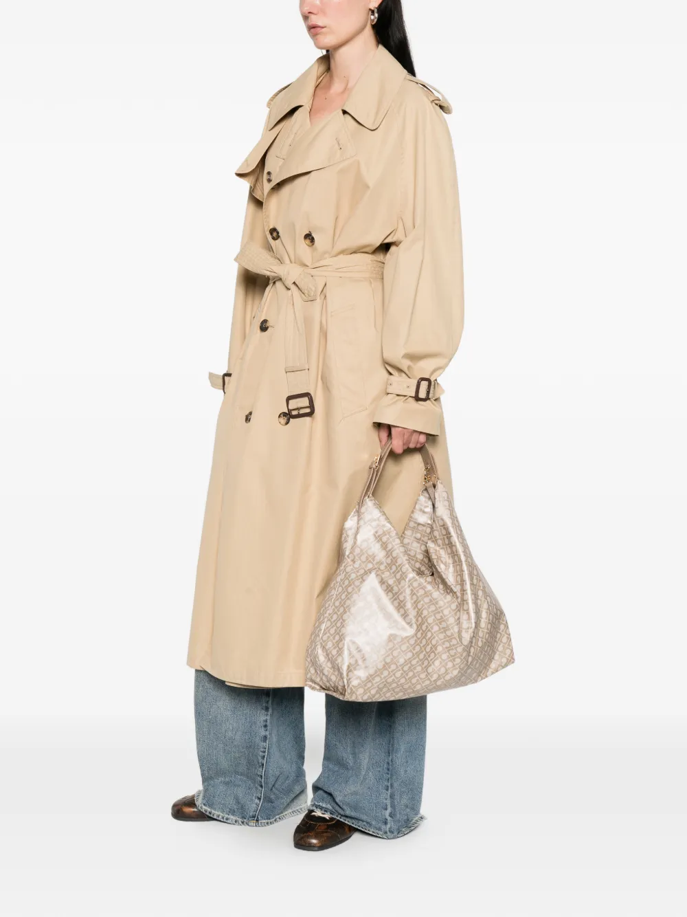  Gherardini Monogram Shoulder Bag - Neutrals 