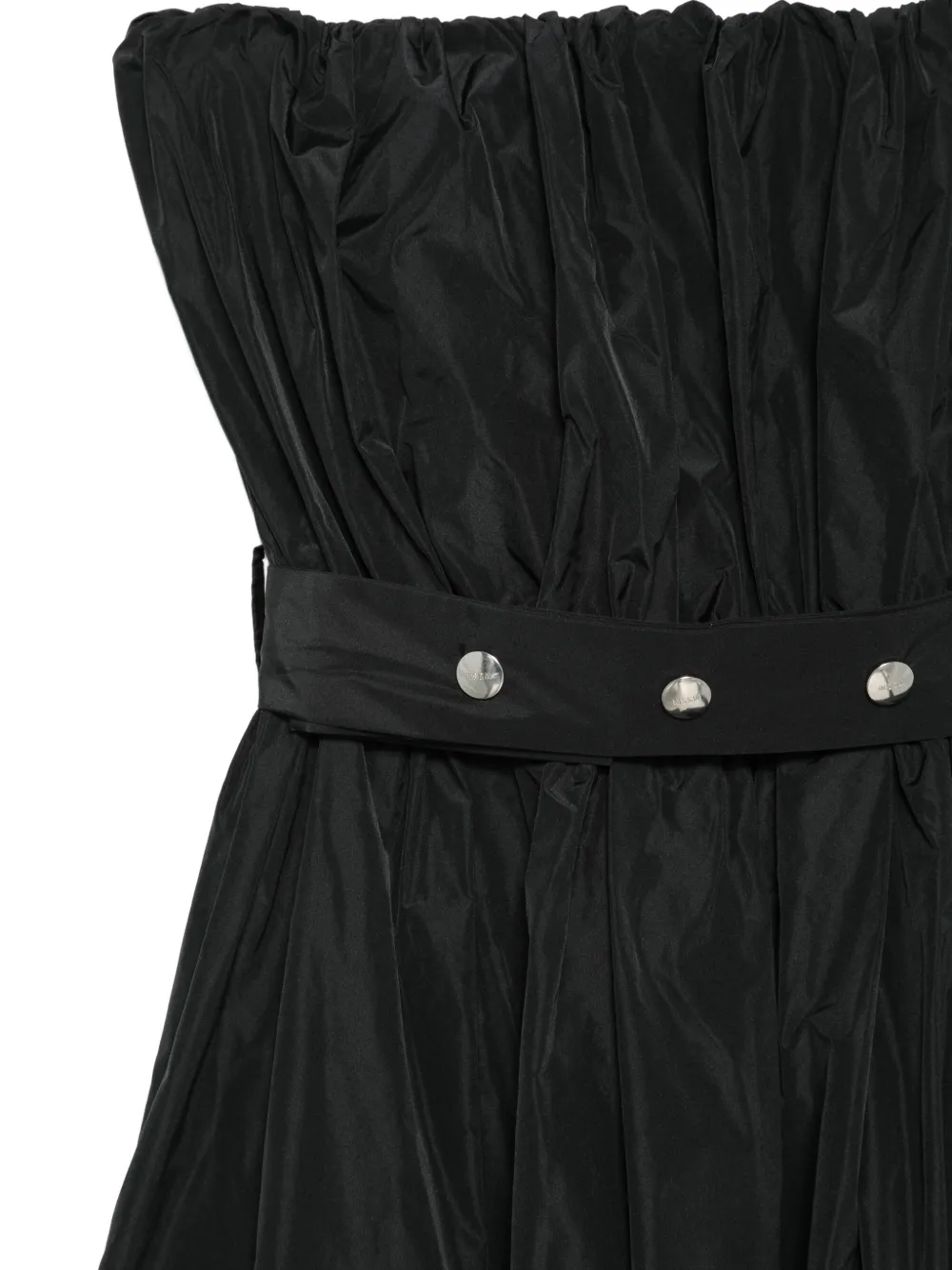  Msgm Buttoned Belted Dress - Black 