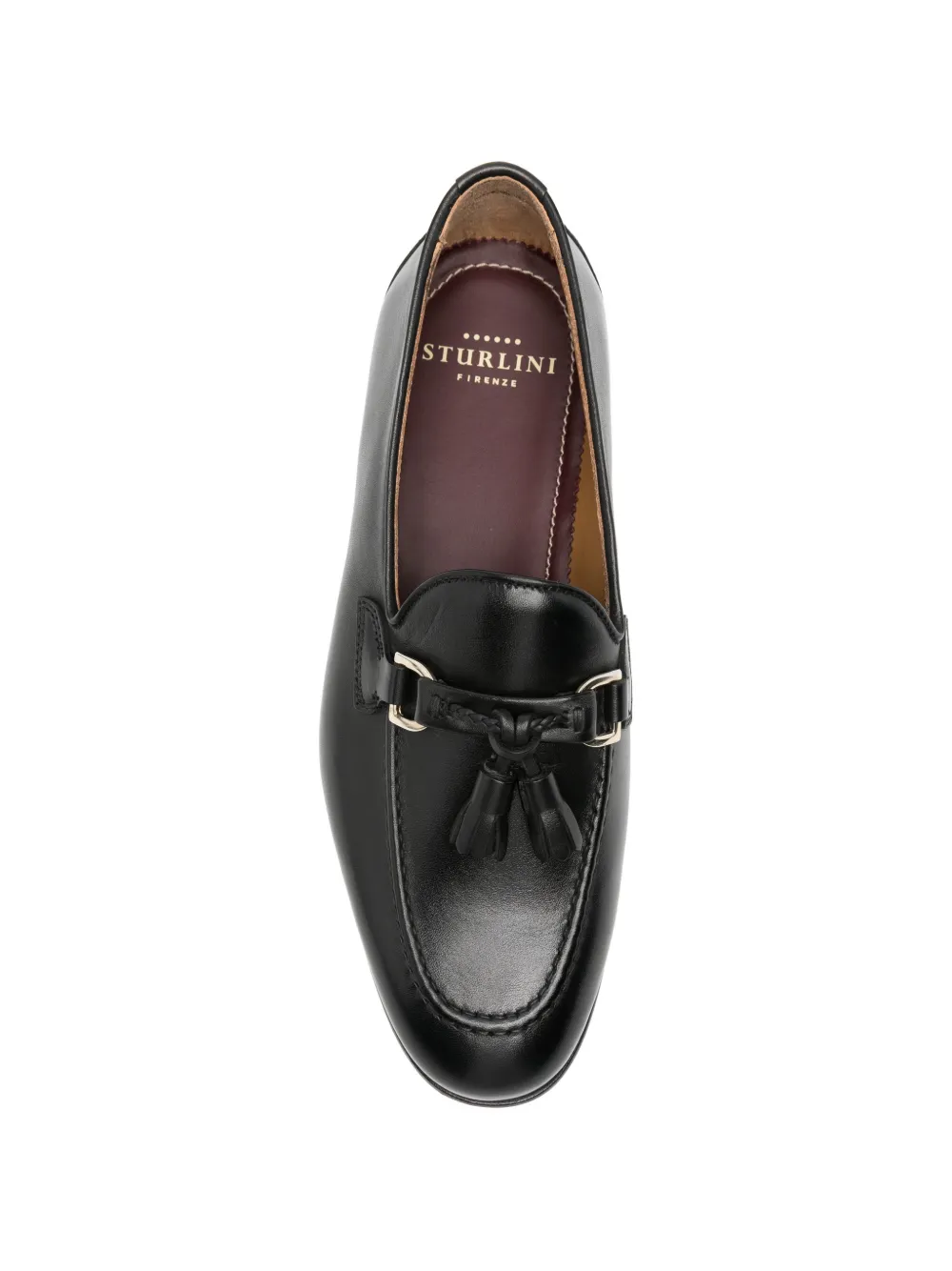 sturlini firenze Leren loafers met kwastje Zwart