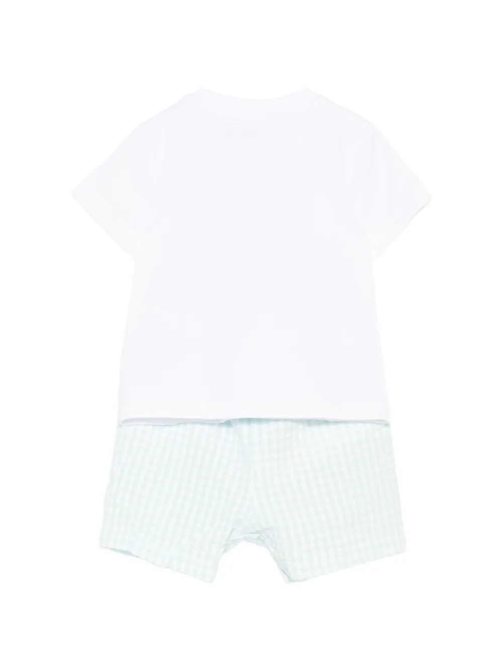 Moschino Kids Geruite shorts Wit