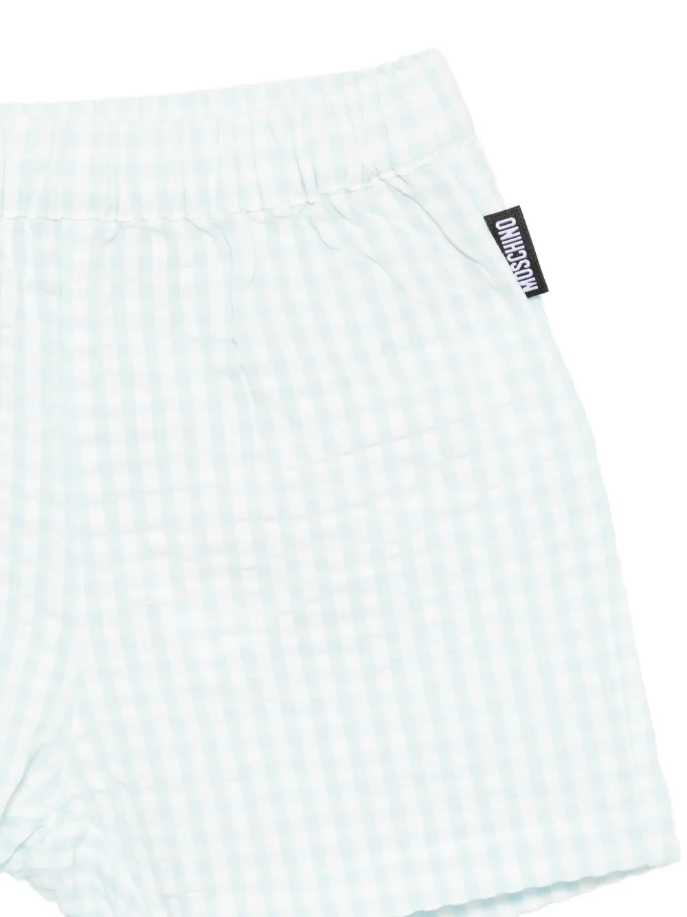 Moschino Kids Geruite shorts Wit