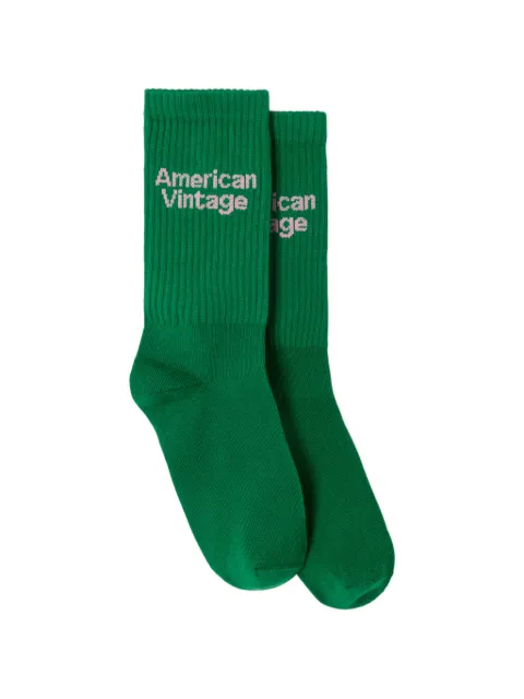 American Vintage Clypsun intarsia-logo socks