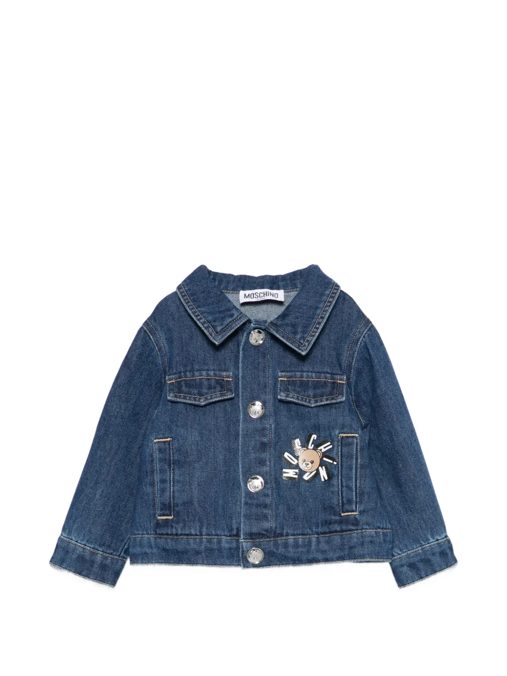 Moschino Kids buttoned denim jacket - Blu
