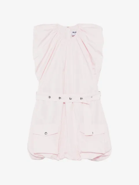 MSGM pocket belted mini dress